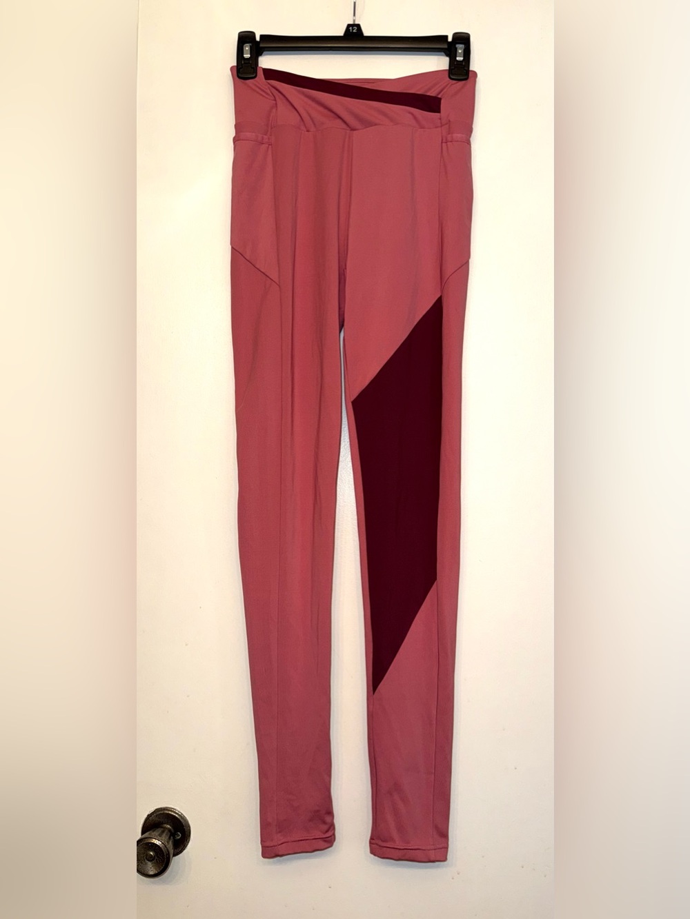 Gymshark Dusty Pink Asymmetric Crossover Workout Leggings, size S